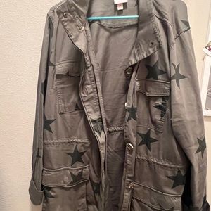 Women’s Utility Jacket - Knox Rose Olive Green Star